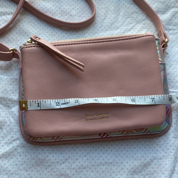 Juicy couture peek a bow Crossbody pink holo logo NEW - Picture 11 of 16